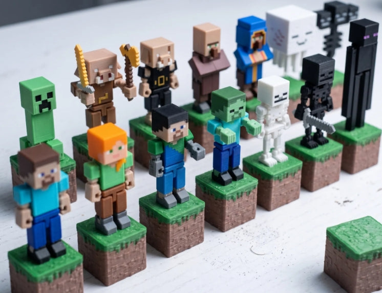 Minecraft-Inspired Action Figures