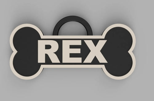 Dog Bone Nametag / Name Badge with Custom Text