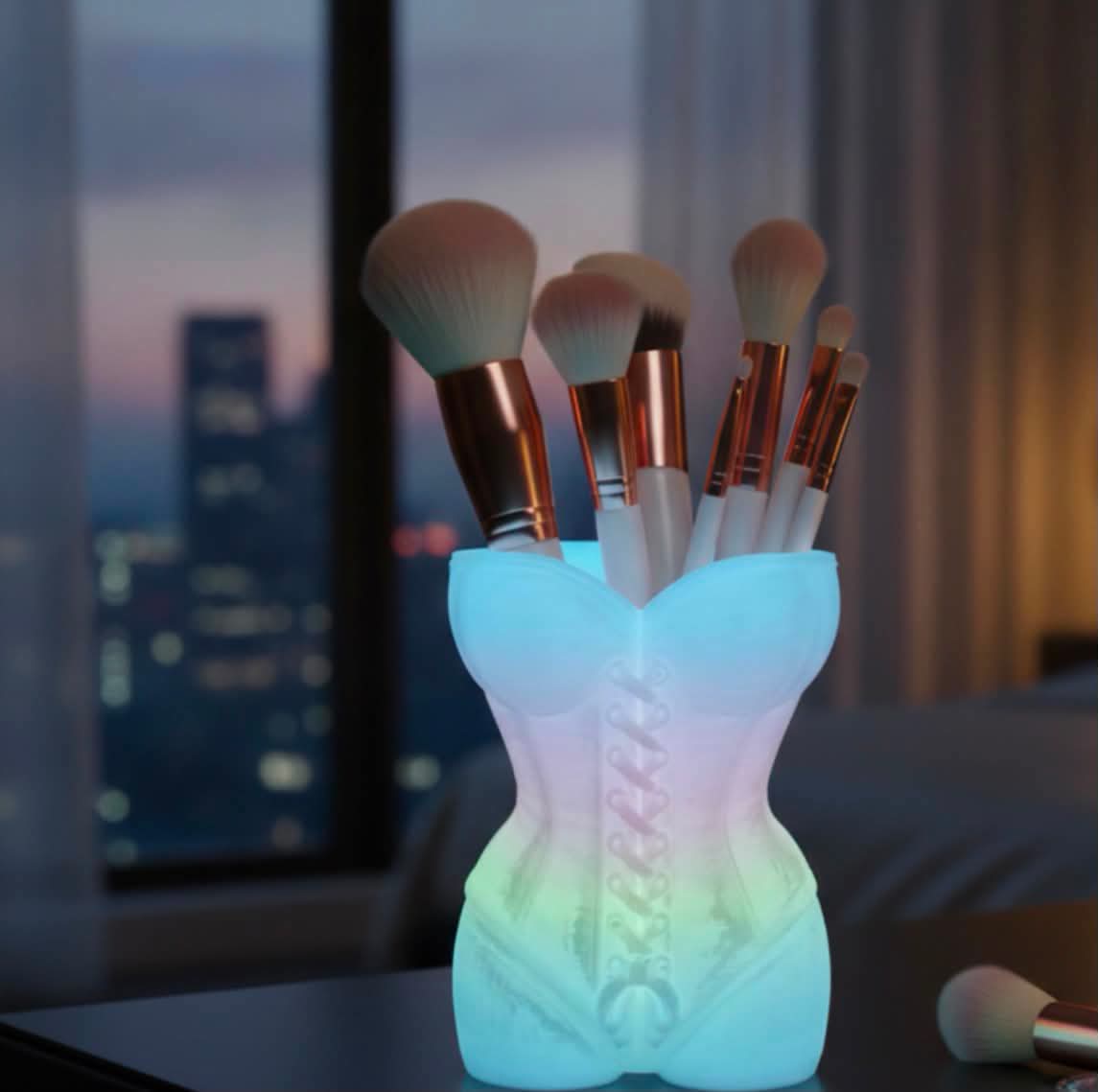 Corset Makeup Organiser & Brush Holder